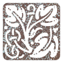 Brown Batik Ornament Stickers