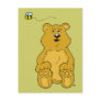 Brown Bear and Bumble Bee Postcard