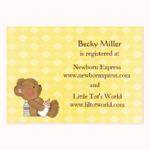 Brown Bear Baby Shower Registry Card Set business cards