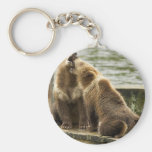 Brown bear cubs keychains