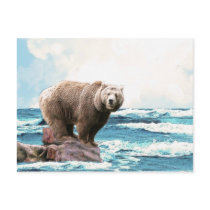 Brown Bear Exploring the Ocean! Post Cards