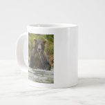 Brown bear, male, fishing for salmon giant coffee mug