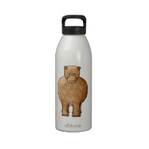 Brown Bear. Reusable Water Bottles