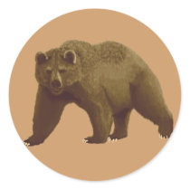 Brown Bear Stickers