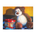 Brown Bear with Red Drum Postcard by Nipernaadi Brown Bear with Red Drum Postcard