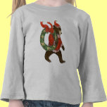 Brown Bear's Christmas Wreath Shirt t-shirts
