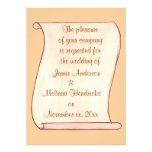Brown & Beige Scroll Wedding Invitations invitations