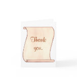 Brown & Beige Scroll Wedding Thank you Cards cards