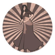 Brown Belly Dancer stickers