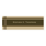 Brown Biege Professional Stripes Block Business Card Templates