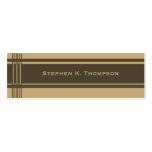 Brown Biege Professional Stripes Block Business Card Templates
