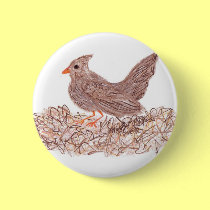 Brown Bird buttons