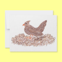 Brown Bird invitations