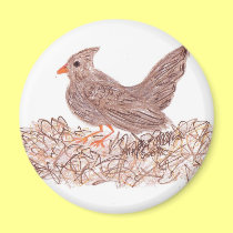 Brown Bird magnets