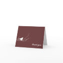 Brown bird on branch modern thank you note card card