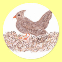 Brown Bird stickers