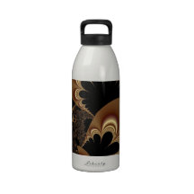 Brown Black Balloon Flower Petal Fractal Art Gifts Water Bottle