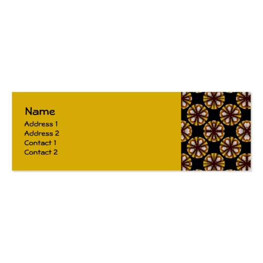 brown black circle pattern business card templates (front side)