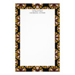 Brown black circles custom stationery