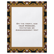 brown black circles personalized flyer