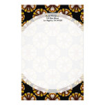 brown black circles personalized stationery