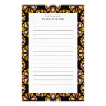 brown black circles stationery