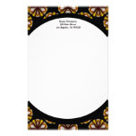 brown black circles stationery design