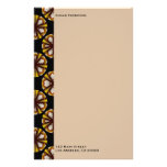 brown black circles stationery design