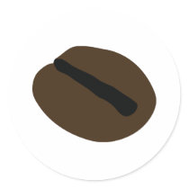 brown black coffee bean stickers