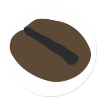 brown black coffee bean stickers