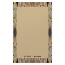 brown black pattern stationery