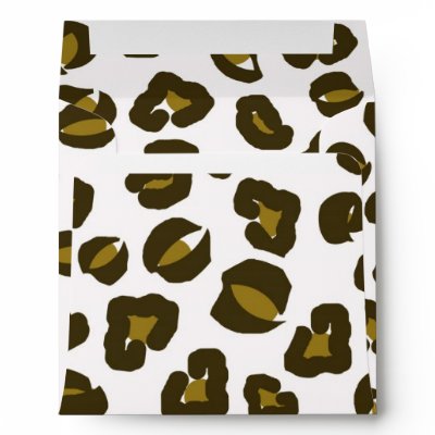 Print Envelopes on Brown Black White Cheetah Print Envelope By Envelopefever