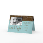 Brown & Blue announcement Cards