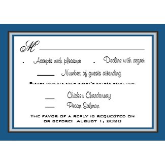 Brown Blue Country Sunflower Wedding RSVP Cards invitation