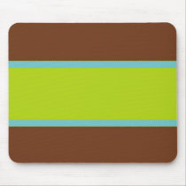 Brown, Blue & Lime Green Design 2 Mousepad by mrssocolov Brown, Blue & Lime Green Design 2 Mousepad