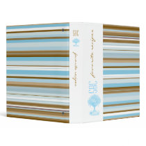 Brown & Blue Stripes Binder by SBCSTUDIO Brown & Blue Stripes Binder
