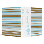Brown & Blue Stripes Binder