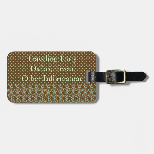 Brown Boho Classy Luggage Tag Zazzle