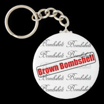 Brown Bombshell Keychain