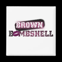 Brown Bombshell Magnet magnets