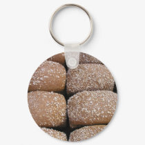 Brown bread rolls keychains