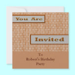 Brown Bricks invitations
