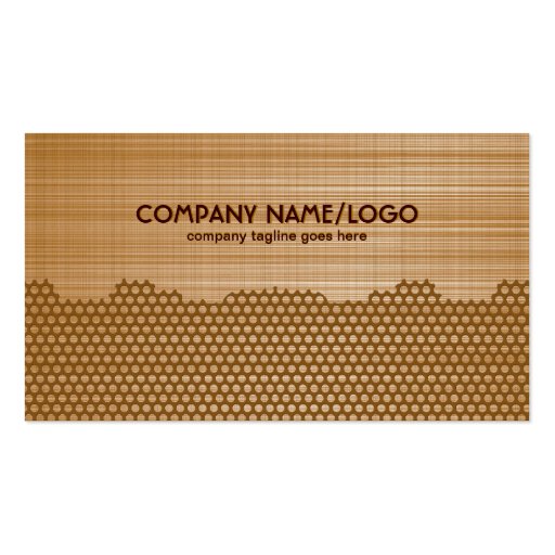 Brown Brushed Aluminum Pattern Business Card (front side)