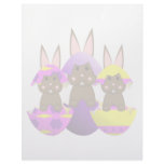 Brown Bunny Easter Eggs Personalized Letterhead