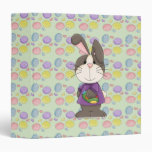 brown bunny holding easter egg binders
