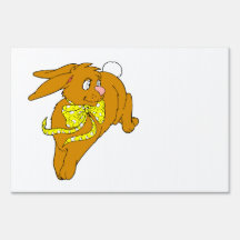 brown bunny hop yellow bow graphic.png sign