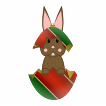 Brown Bunny In A Christmas Ornament photo sculptures by mydeas Brown Bunny In A Christmas Ornament photo sculptures