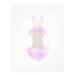 Brown Bunny In A Pink Egg Letterhead