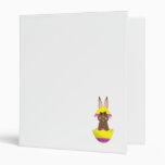 Brown Bunny In A Yellow Egg Vinyl Binder