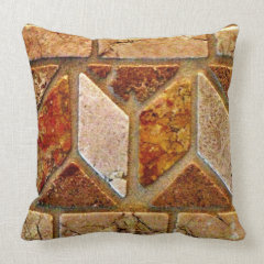 Brown Burnt Orange Tile Southwestern Tile Design T Pillow